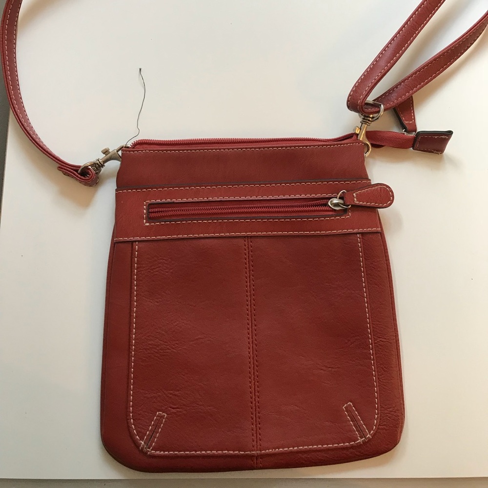 A red satchel